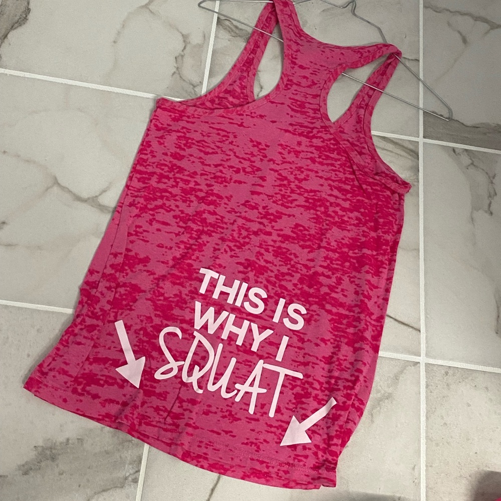 Pink racerback tank